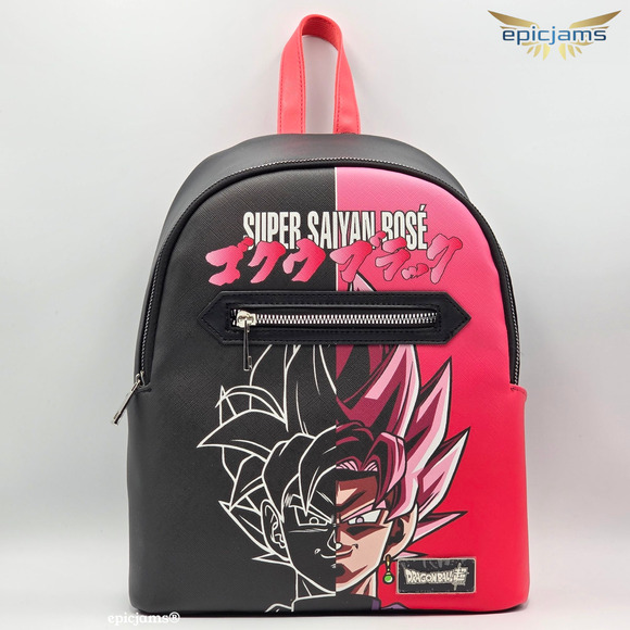 Bioworld Dragon Ball Super Super Saiyan Rose Goku Black Mini Backpack Bag New - Picture 1 of 5